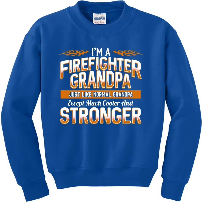 Firefighter Gift Danger Firetruck Backfire Fire Burn Cool Gift Kids Sweatshirt