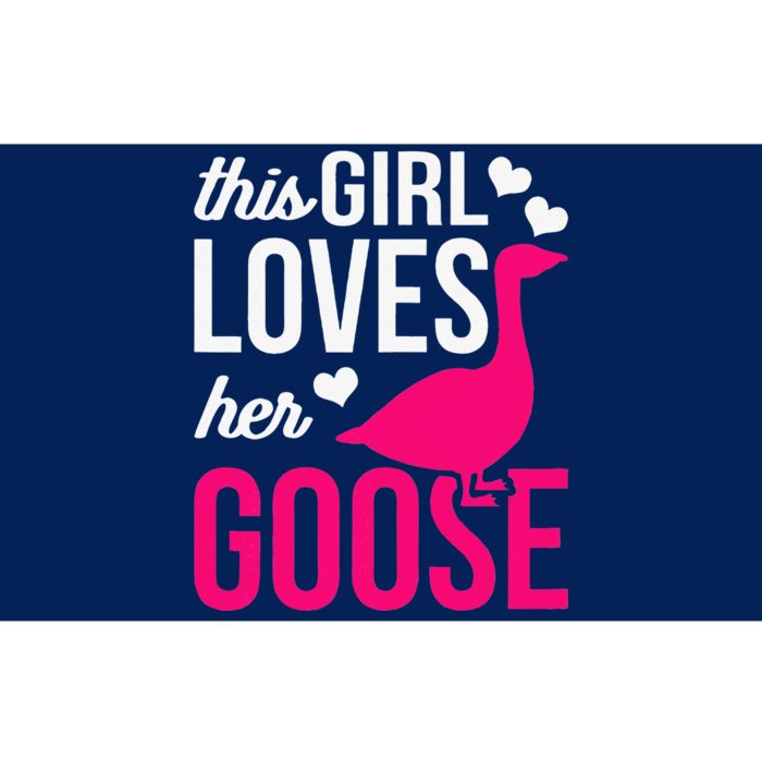 Funny Goose Design This Girl Loves Her Goose Bumper Sticker