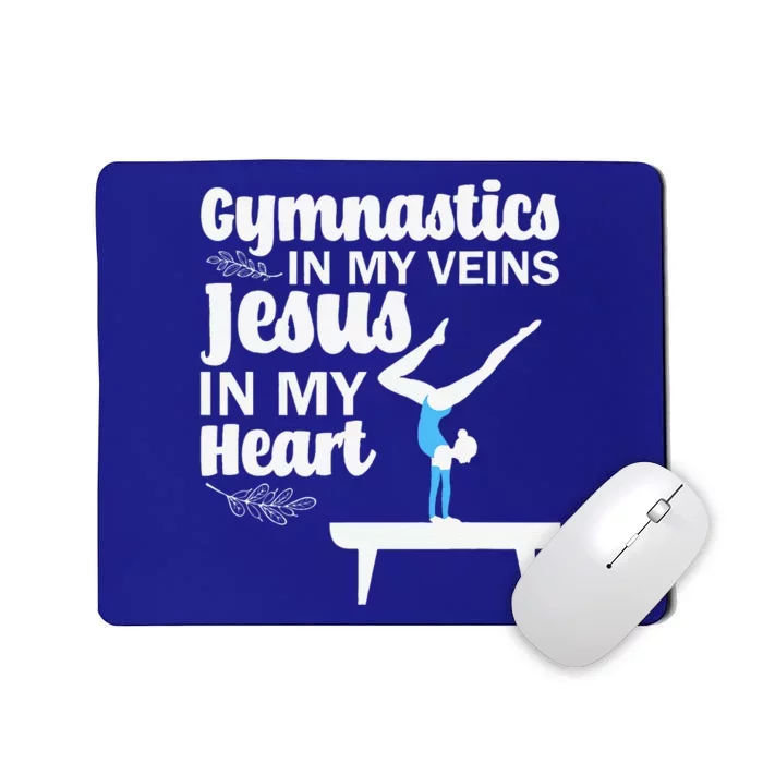 Funny Gymnastics Design For Gymnast Jesus Lovers Mousepad