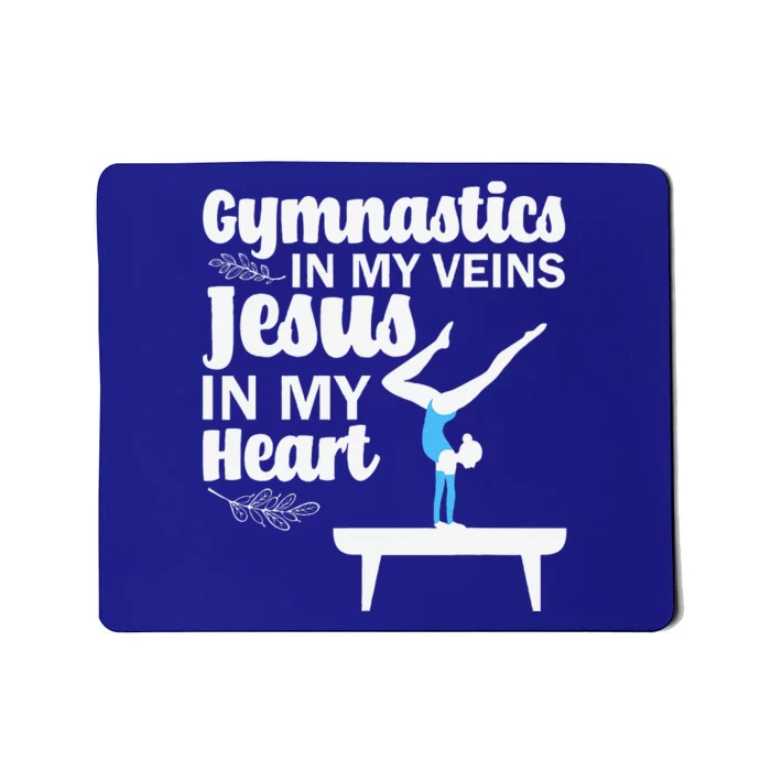 Funny Gymnastics Design For Gymnast Jesus Lovers Mousepad