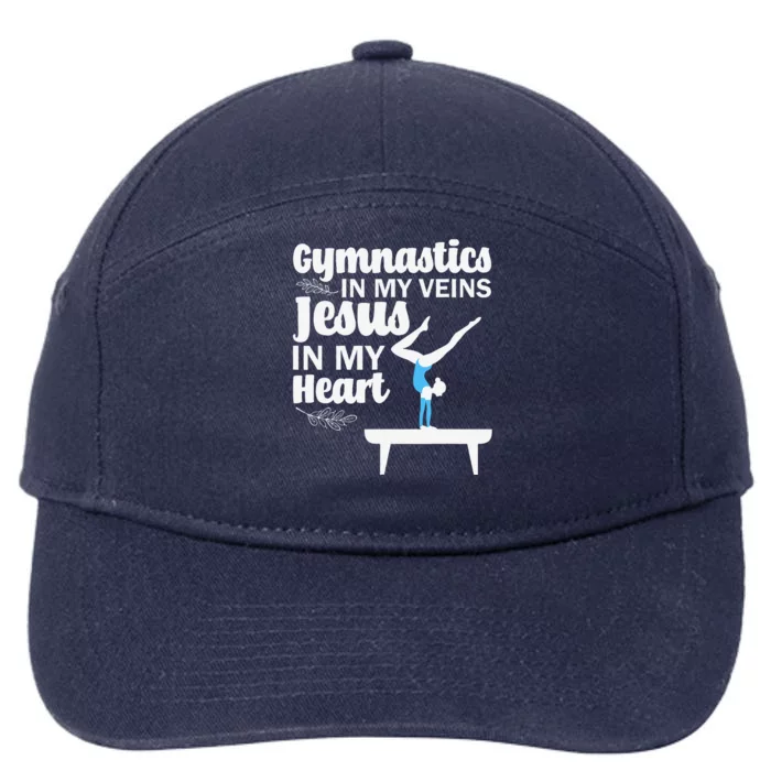 Funny Gymnastics Design For Gymnast Jesus Lovers 7-Panel Snapback Hat