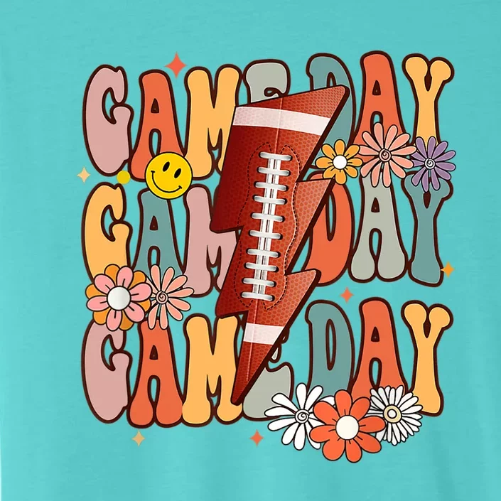 Funny Game Day American Football Retro Season Groovy ChromaSoft Performance T-Shirt