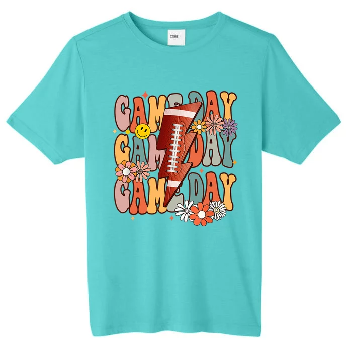 Funny Game Day American Football Retro Season Groovy ChromaSoft Performance T-Shirt