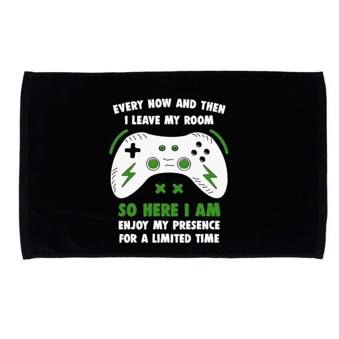 Funny Gamer Every Now And Then I Leave My Room Gaming Microfiber Hand Towel