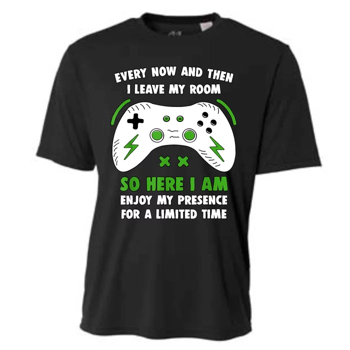 Funny Gamer Every Now And Then I Leave My Room Gaming Cooling Performance Crew T-Shirt