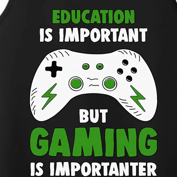 Funny Gamer Education Is Important But Gaming Is Importanter Performance Tank