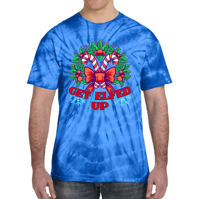 Funny Get Ed Up Christmas Ho Ho Ho Mistletoe Gift Tie-Dye T-Shirt