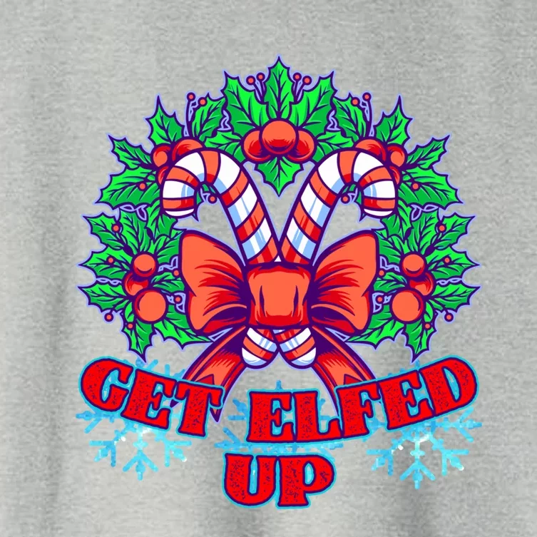 Funny Get Ed Up Christmas Ho Ho Ho Mistletoe Gift Women's Crop Top Tee