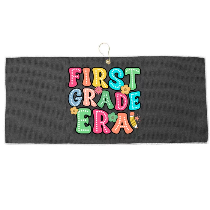 First Grade Era Back To School Print Large Microfiber Waffle Golf Towel