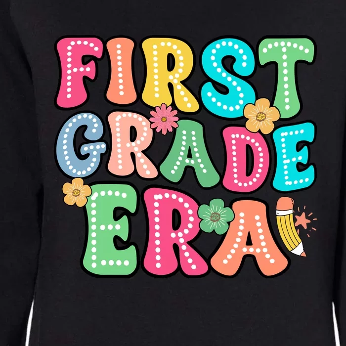 First Grade Era Back To School Print Womens California Wash Sweatshirt