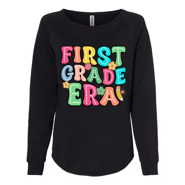 First Grade Era Back To School Print Womens California Wash Sweatshirt