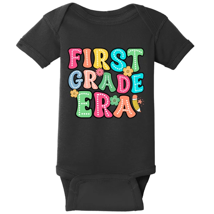 First Grade Era Back To School Print Baby Bodysuit