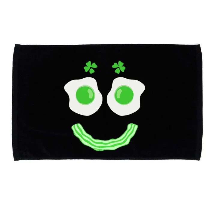 Funny Green Eggs Ham Smile Face Brunch Breakfast Microfiber Hand Towel