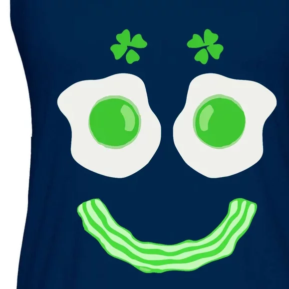 Funny Green Eggs Ham Smile Face Brunch Breakfast Ladies Essential Flowy Tank