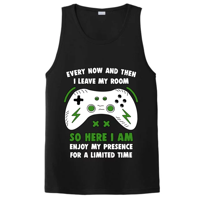 Funny Gamer Every Now And Then I Leave My Room Gaming Performance Tank