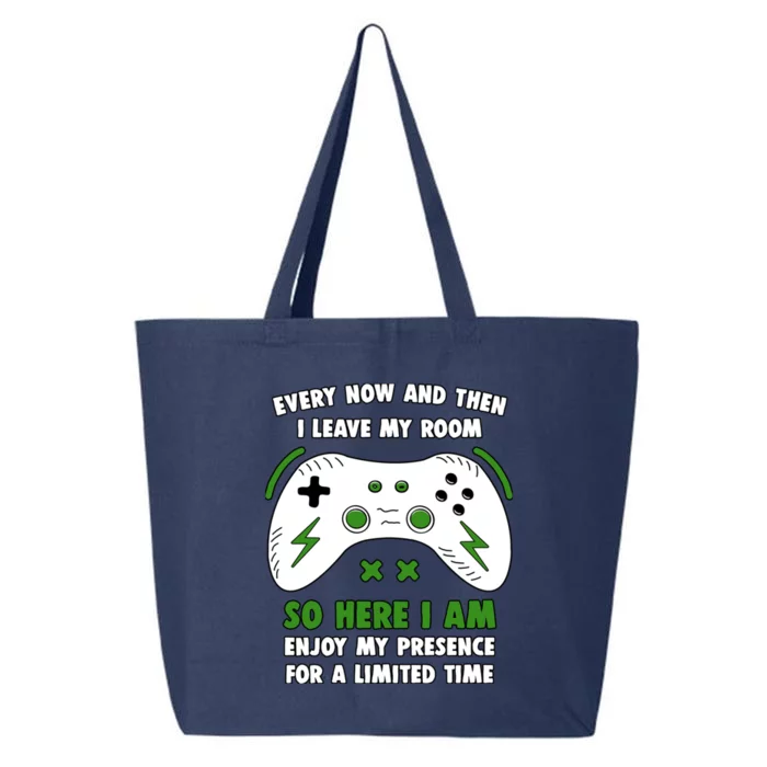 Funny Gamer Every Now And Then I Leave My Room Gaming 25L Jumbo Tote