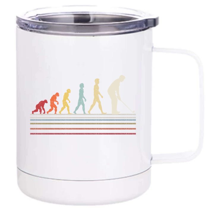 Funny Golf Evolution Of Sport Retro Vintage Gift Cool Gift Front & Back 12oz Stainless Steel Tumbler Cup