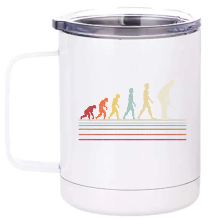 Funny Golf Evolution Of Sport Retro Vintage Gift Cool Gift Front & Back 12oz Stainless Steel Tumbler Cup