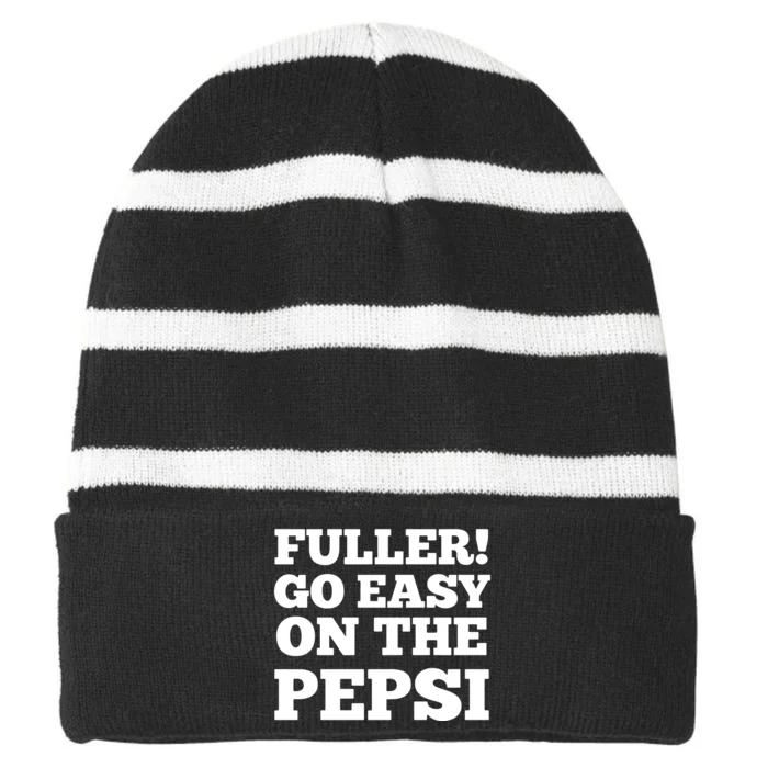 Fuller Go Easy On The Pepsi Striped Beanie with Solid Band