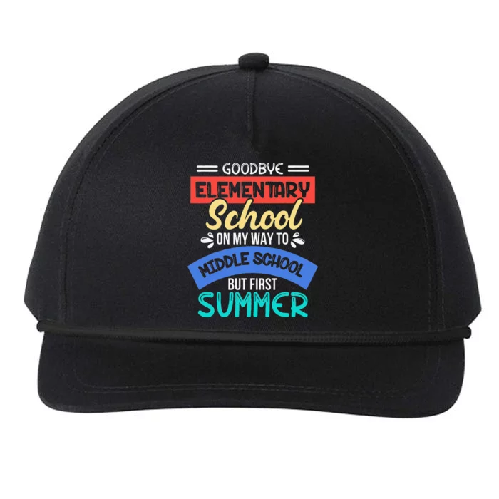 Funny Goodbye Elementary School 5th Grade End Of Year Snapback Five-Panel Rope Hat