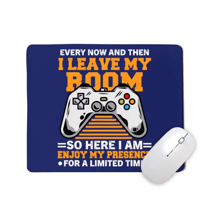 Funny Gamer Every Now And Then I Leave My Room Gaming Lover Mousepad