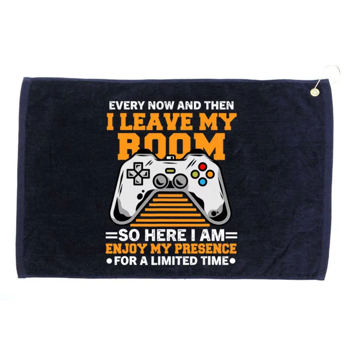 Funny Gamer Every Now And Then I Leave My Room Gaming Lover Grommeted Golf Towel