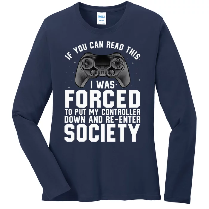 Funny Gamer For Men Women Video Gamer Gaming Game Controller Ladies Long Sleeve Shirt