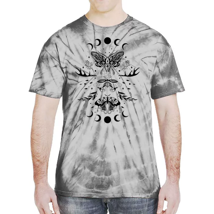 Fairy Grunge Fairycore Aesthetic Goth Luna Moth Butterfly Tie-Dye T-Shirt