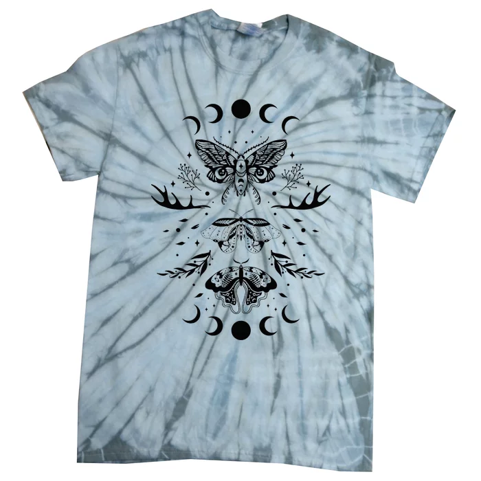 Fairy Grunge Fairycore Aesthetic Goth Luna Moth Butterfly Tie-Dye T-Shirt