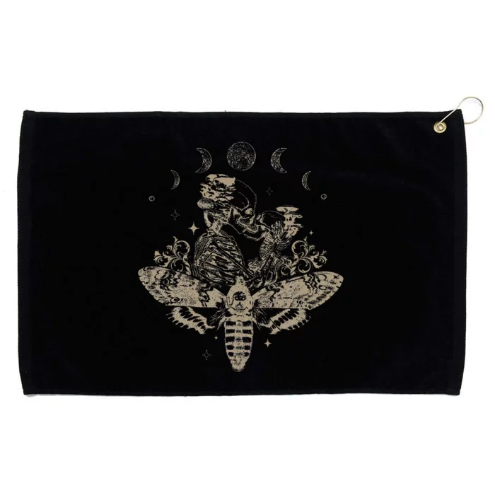 Fairy Grunge Fairycore Aesthetic Skeleton Goth Luna Moth Grommeted Golf Towel