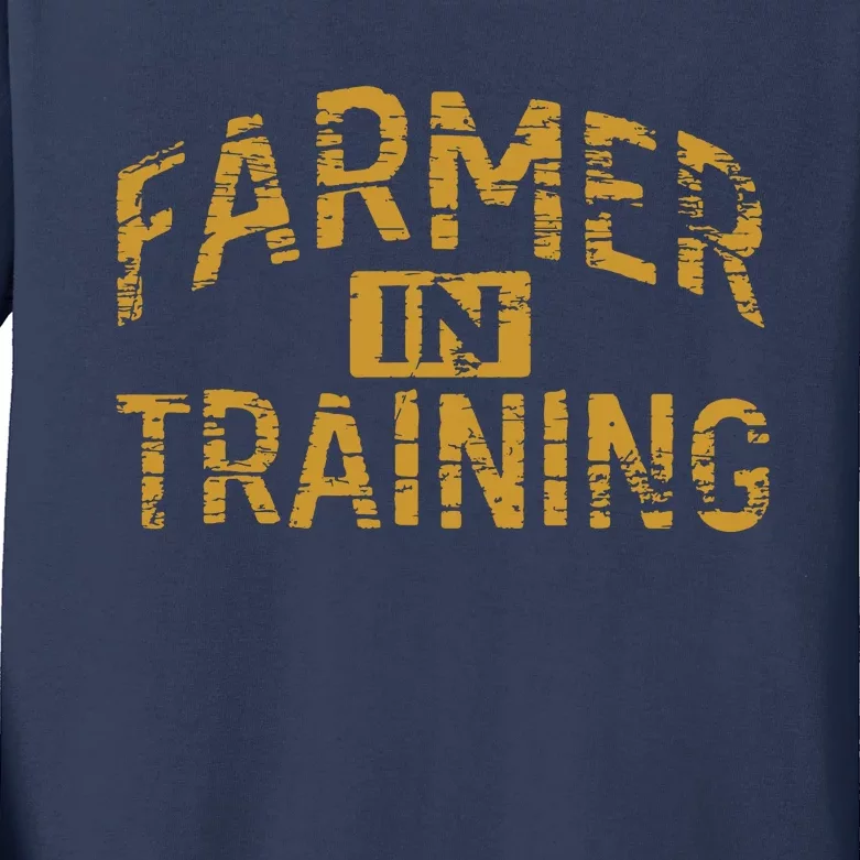 Farm Gift Farming Lover Future Farmer Kids Long Sleeve Shirt