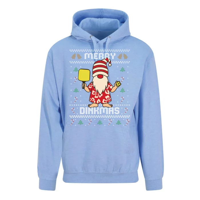 Funny Gnome Funny Pickleball Player Ugly Christmas Sweater Cute Gift Unisex Surf Hoodie