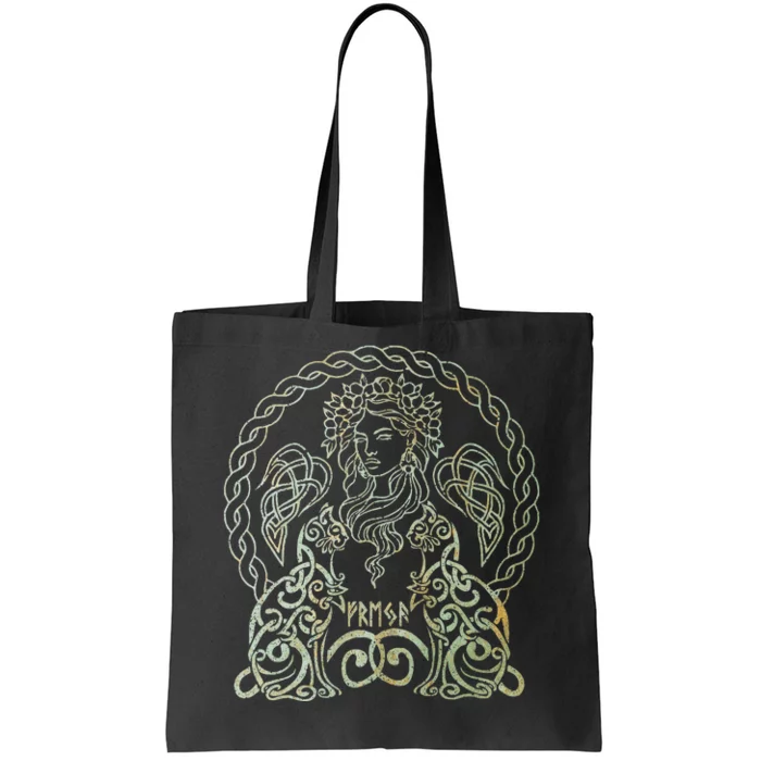 Freya Goddess Freyja Viking Norse Mythology Celtic Vintage Tote Bag