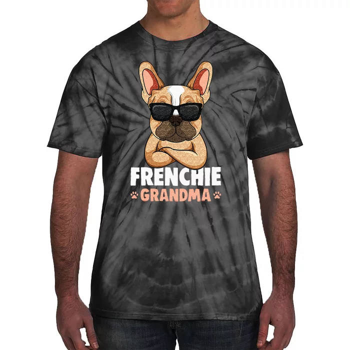 Frenchie Grandma French Bulldog Dog Women Tie-Dye T-Shirt