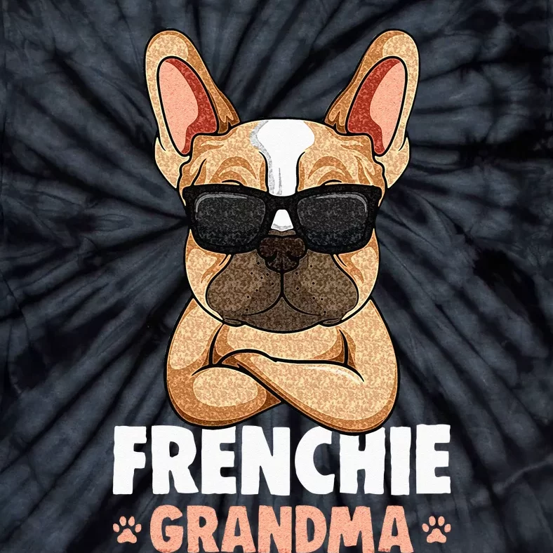 Frenchie Grandma French Bulldog Dog Women Tie-Dye T-Shirt