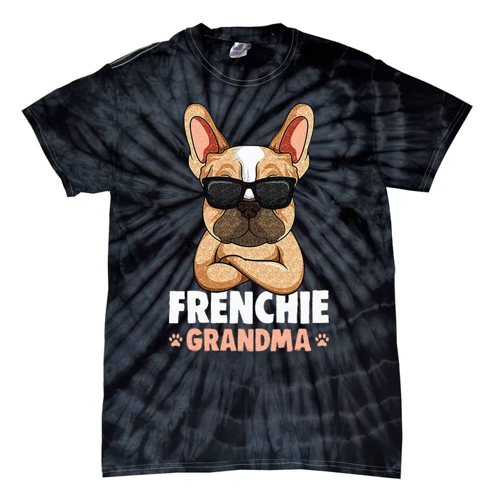 Frenchie Grandma French Bulldog Dog Women Tie-Dye T-Shirt