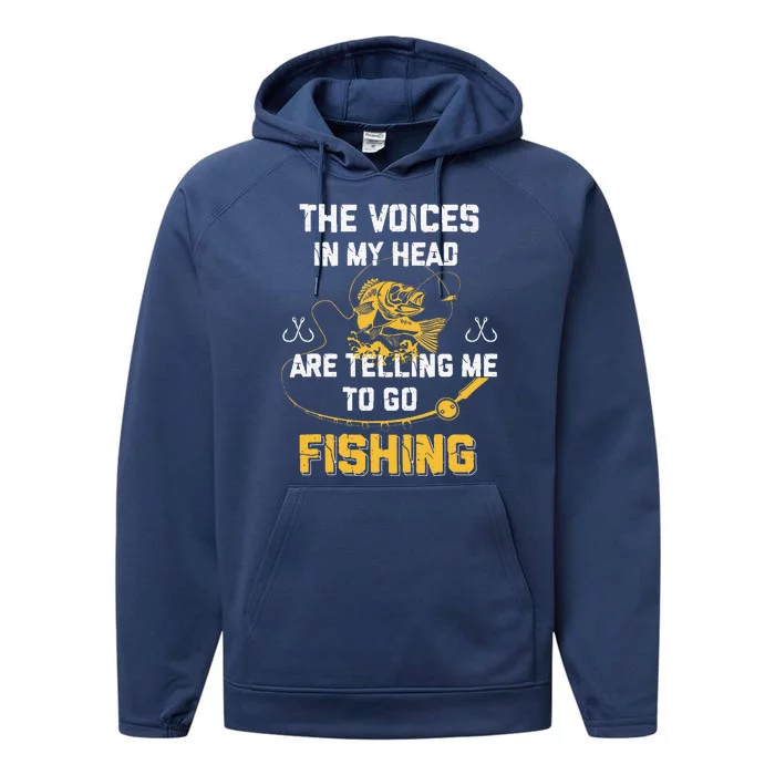 Fishing Gifts Funny Fisherman Performance Fleece Hoodie