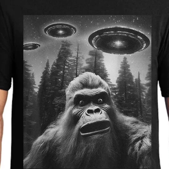 Funny Graphic For Bigfoot Sasquatch Alien Ufo Pajama Set