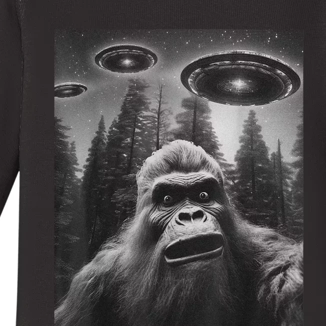 Funny Graphic For Bigfoot Sasquatch Alien Ufo Baby Long Sleeve Bodysuit