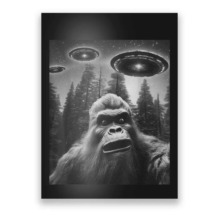 Funny Graphic For Bigfoot Sasquatch Alien Ufo Poster