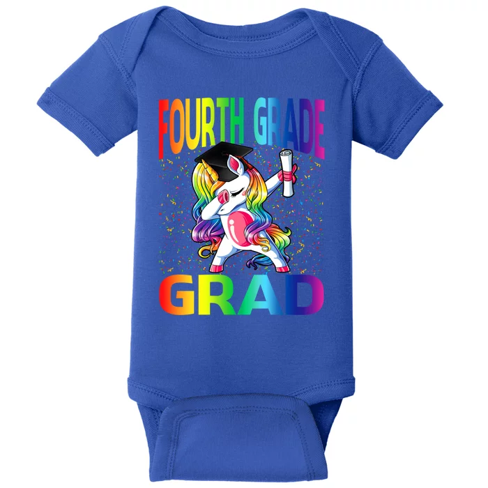 Funny Graduation Fourth Grade Grad Unicorn Gift Baby Bodysuit