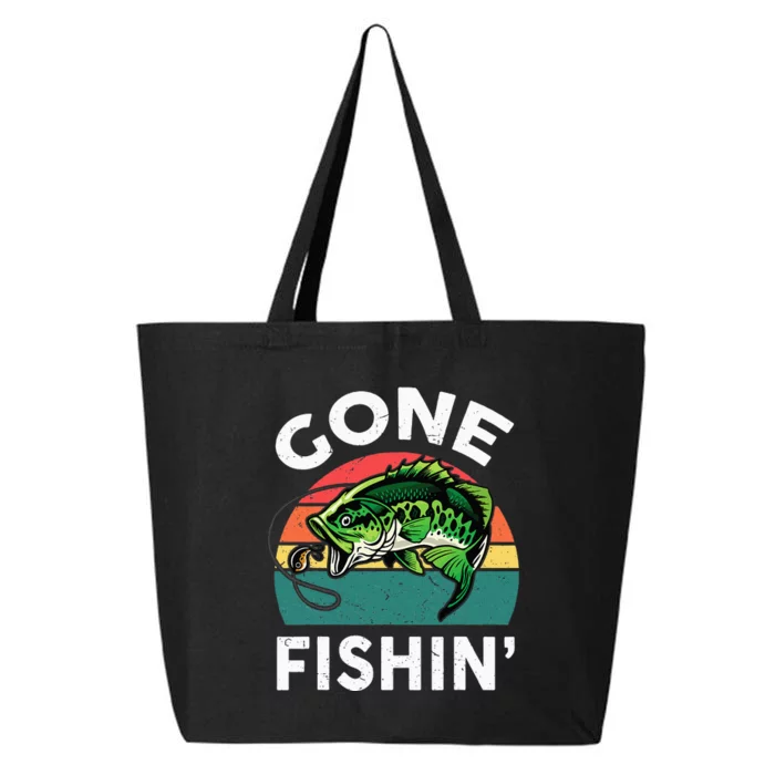 Funny Gone Fishing Bass Fish 25L Jumbo Tote