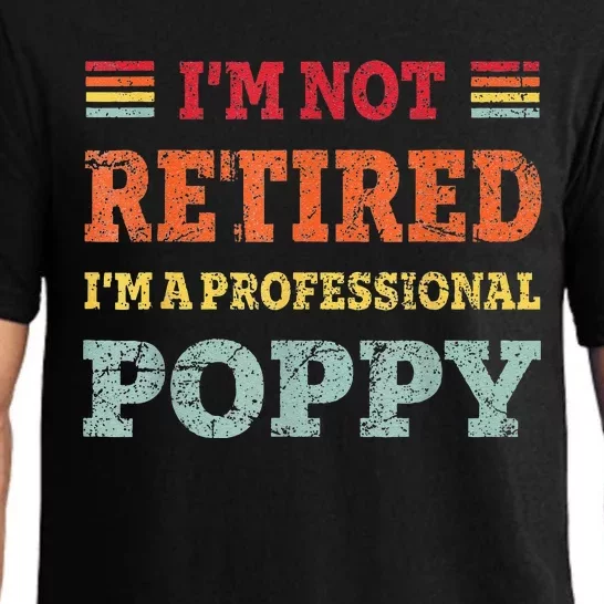 Funny Grandpa For Father Day Retired Poppy Gifts Pajama Set