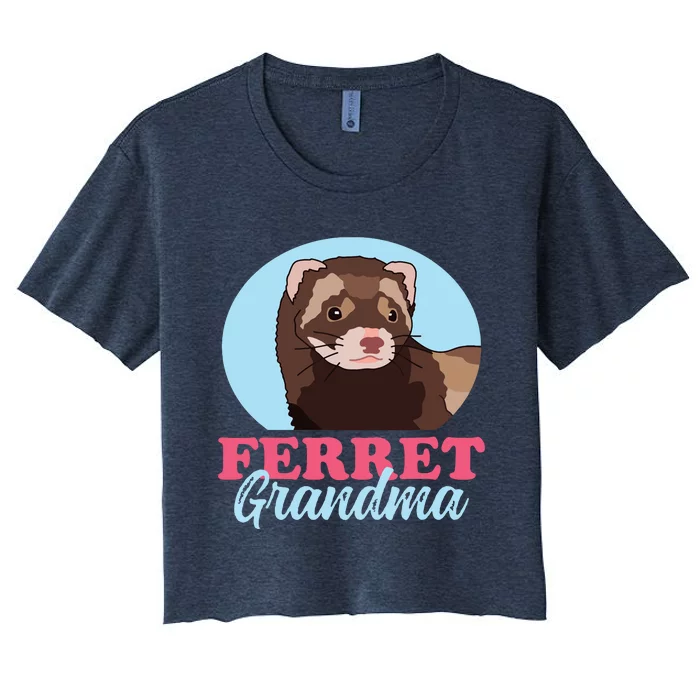 Ferret Grandma Ferrets Owner Ferret Women's Crop Top Tee