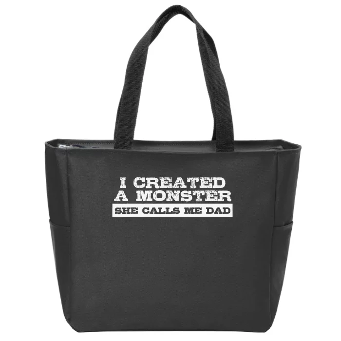 Funny Gift for Dad from Daughter First Father's Day Zip Tote Bag