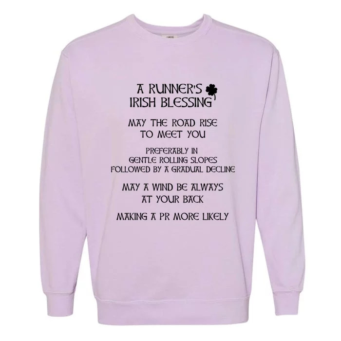 Funny Gift For Runners Irish Blessing For Runners Cute Gift Garment-Dyed Sweatshirt