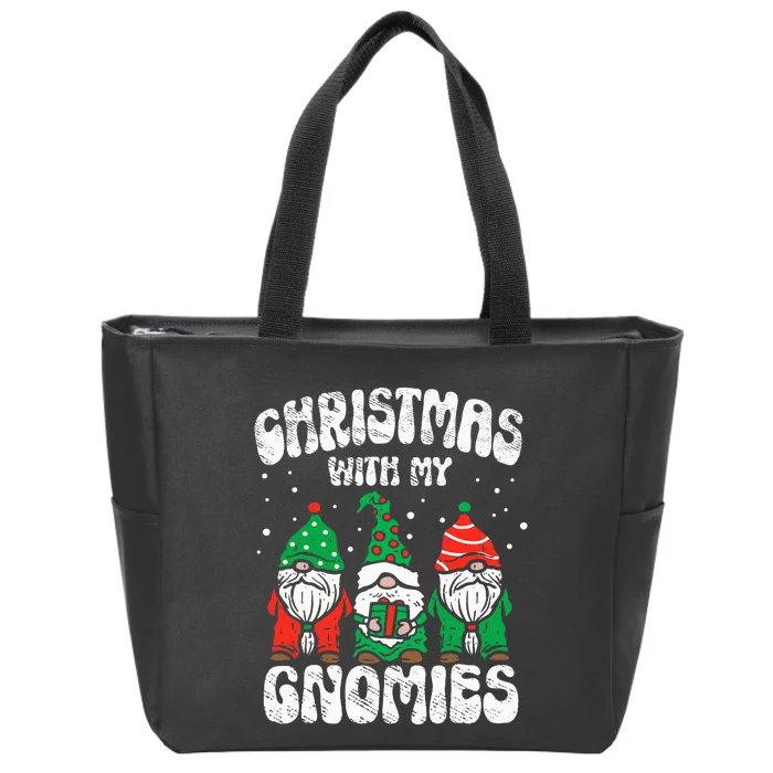 Festive Gnome Family Pajama Set for Christmas Zip Tote Bag