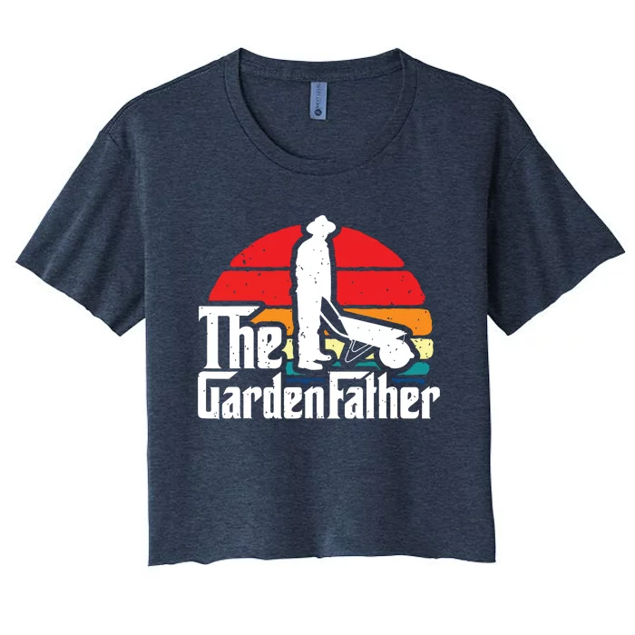 Funny Gardening Funny Dad Gardening Funny Gardener Women's Crop Top Tee