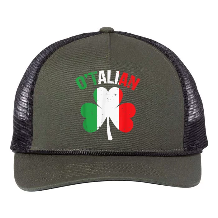 Funny Gift For Saint Patricks Day Irish Italian O'talian Retro Rope Trucker Hat Cap