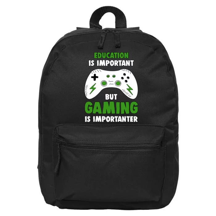 Funny Gamer For Teens Boy Video Gaming 16 in Basic Backpack